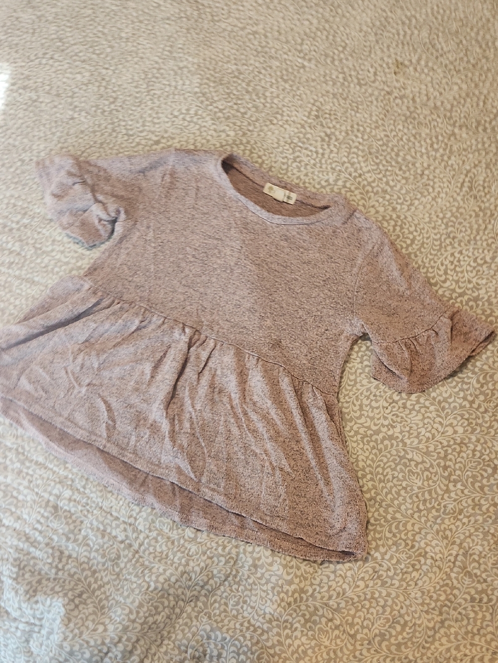 ✨ 3 For $25 SALE Tucker + Tate Heather Mauve Peplum Tee